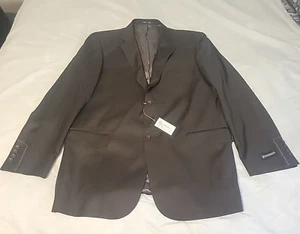 NEW Bachrach Mens Suit Jacket 52L 50 Long Black Blazer OLBIAK/0131 Super 140s - Picture 1 of 14