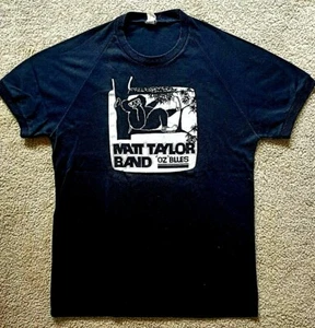 Matt Taylor Band Oz Blues - Black Iconic T'Shirt - Picture 1 of 3