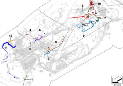 New BMW 7 G11 Centre Armrest Wiring Harness 61129396231 - Image 1 of 4