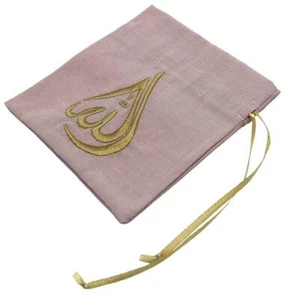 Turco Islámico Pequeño Elegante Cordón Bolsa de Regalo Bordada Allah - Rosa - Imagen 1 de 2