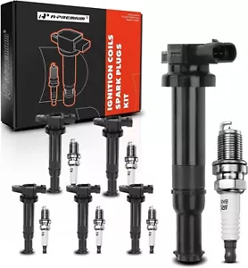 Set of 6 Ignition Coil Pack and Iridium Spark Plugs Kia Optima 2006 & Hyundai . - Picture 1 of 9