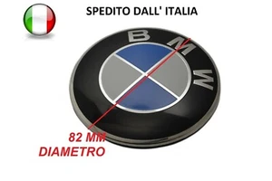 STEMMA BMW 82 mm FREGIO CON 2 PIN PER LOGO EMBLEMA COFANO ANTERIORE POSTERIORE - Foto 1 di 10