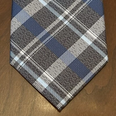 Corbata para el cuello Platinum Designs azul gris hecha a mano 100 % poliéster para hombre hecha en China Foto 1 de 4