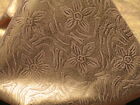 Metallic Imprinted Flowers Bronze Leather Hides