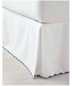 New! Serena & Lily Wave Bedskirt | NWT | Cal King | French Blue | Retail $248 - Picture 1 of 6