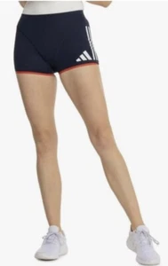 Sz M- Adidas Women's Adizero Promo Elite Running Booty Shorts, Legend Ink/Red. - Picture 1 of 2