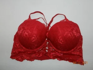 Reggiseno La Senza Beyond Sexy 38C ROSSO pizzo spalline imbottito tuffo - Foto 1 di 3