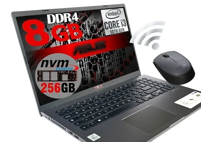 Notebook Asus Portatile Full Intel i3 10Th 3,4ghz 8Gb SSD M2 256GB Win10Pro - Immagine 1 di 4
