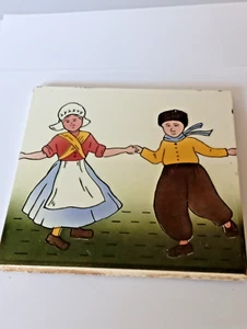 Jugendstil Fliese Kachel Mehrfarbig Holland Pärchen - Bild 1 von 5