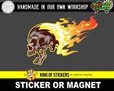 Skull Die-Cut sticker or magnet in various widths, 3" to 9"