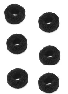 6x Thick Small Soft Hair Ponio Towelling Scrunchies Donuts Bobbles Bands Girls - Picture 1 of 9
