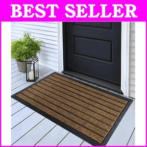 Durable Non-Slip Welcome Mat for Indoors and Outdoors - Stylish Striped Design - Picture 1 of 11