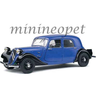 SOLIDO S1800906 1937 CITROEN TRACTION 1/18 DIECAST MODEL TWO TONE BLUE / BLACK - Image 1 of 4