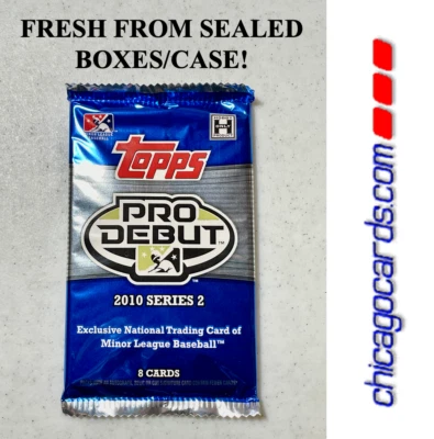 2010 Topps Pro Debut Series-2 HOBBY Pack Look4 AUTO; Mike Trout Freddie Freeman - Image 1 of 4