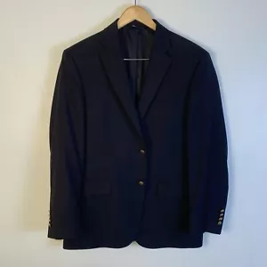 Jos A Bank Men’s Navy Blue Sport Coat Blazer 100% Wool Gold Buttons 41R - Picture 1 of 7