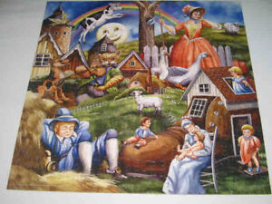 Jigsaw Puzzle Factory NURSERY RHYMES 300 XL Pieces Collage Jigsaw Puzzle 