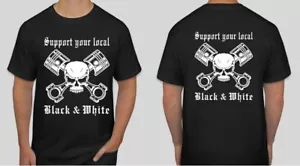 2 caras Apoya a tu local Outlaws Motociclista MC 15 camiseta fuera de la ley calavera - Imagen 1 de 1