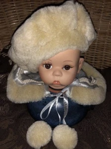 Puppenmode Stola + Mütze,KU 28-30 cm, u. Bärchen 45-48 cm - Bild 1 von 1