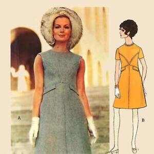 1960s Pattern, Valentino Vogue A-line One Piece Dress, Couturier