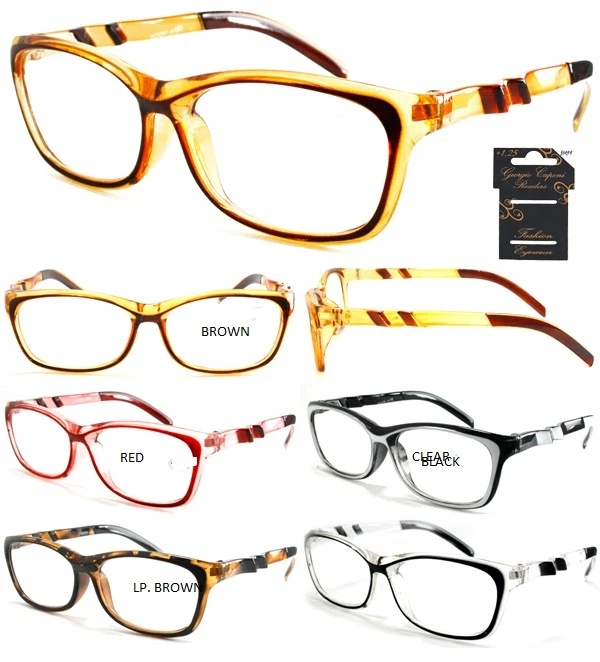 GEORGIO CAPONI MEN'S WOOD COLORED READERS (WDCR1) - Image 1 of 4