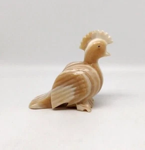 Vintage Onyx Hand Carved Chicken Hen Sculpture Figurine 6 In - Picture 1 of 15