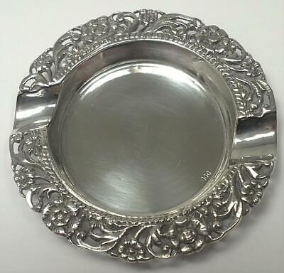 Vintage Solid ‘900’ Solid Silver Ashtray/Pin Dish (2 ¾”) With Cast Rim –  (26g) • 33£