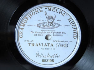 78rpm NELLIE MELBA - G&T 053108 SINGLE-SIDED - TRAVIATA (Verdi) - Picture 1 of 2