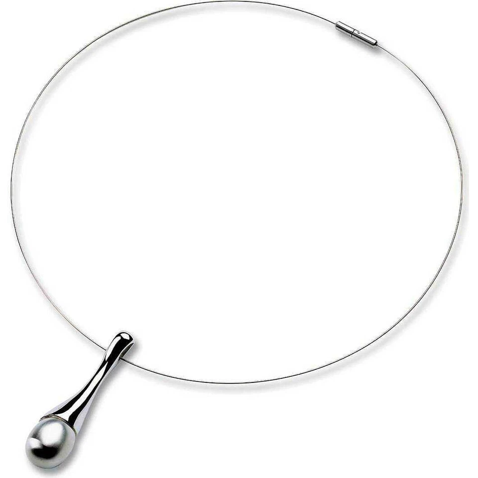 Breil Polished Steel Necklace with Steel Satin-Finished Sphere Stiff Necklace  — 第 1/1 张图片