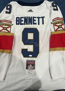 Sam Bennett Signed Autographed Florida Panthers Adidas Jersey JSA W/Inscriptions - Picture 1 of 4