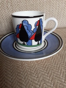 CLARICE CLIFF Cafe Chic "MAY AVENUE" Duo by WEDGWOOD - MINT CONDITION - Picture 1 of 2