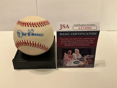 Béisbol oficial Bobby Brown firmado por Don Larsen.  Certificado de autenticidad JSA Foto 1 de 2