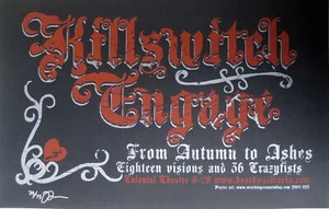 Killswitch Engage Concert Poster From Autumn to Ashes Sacramento 2004 - Picture 1 of 2