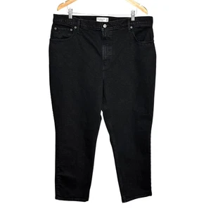 Abercrombie & Fitch 90s Straight Ultra High Rise Black Plus Size 34 18 Short - Picture 1 of 9
