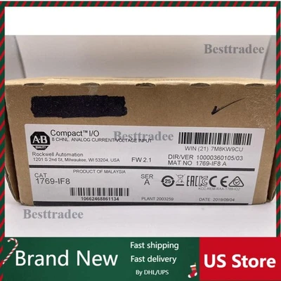 Allen-Bradley 1769-IF8 Ser A CompactLogix 8 Pt Analog Input Module US Free Tax - Image 1 of 4