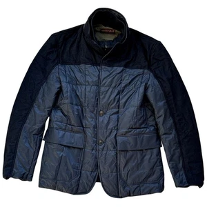 Waterville Navy Puffer Wool Trim Men Luxury Jacket Size 54 (US XL) Quilted Italy - Bild 1 von 15