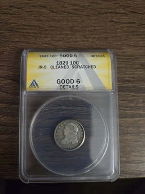 Монета американской истории 1829 10 центов 🪙  - Изображение 1 из 2