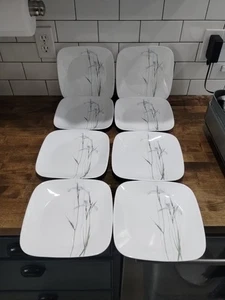 8 Corelle Shadow Iris Quadratisch Mittagessen Teller Set Lot Corning Lila Blumen 9" - Bild 1 von 7