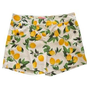 Isaac Mizrahi maßgeschneiderte Shorts Zitronenmuster Größe 10 - Bild 1 von 3