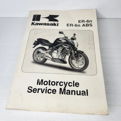 Kawasaki ER-6n and ER-6n ABS Motorcycle Service Manual Book - image 1 of 4