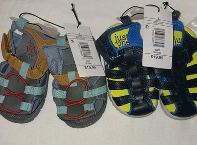 Carters Baby Size 4 Leather Walking Sandals. Lot Of 2pr. New  - Image 1 of 4