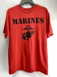 US Marines USMC Camiseta Roja Para Hombre Talla M - SEMPER FI - Estilo Vintage - EE. UU. - Imagen 1 de 11