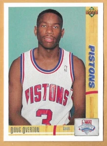 PISTONES DOUG OVERTON DETROIT DRAFT #20 CUBIERTA SUPERIOR 1991-92 - Imagen 1 de 2
