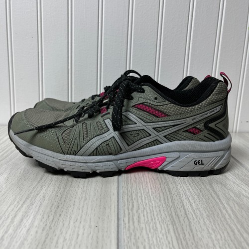 ASICS Gel Venture 1012A476 scarpe da donna taglia US 7 5 verde mantello rosa sintetiche
