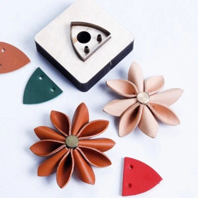 Petal Flower Car Hanging Ornament Pendant Shoulder Bag Charm Leather Cutting Die - Image 1 of 4