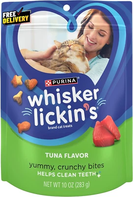 Purina  Cat Treats Crunchy and Yummy Tuna Flavor Pack of 4 10 Oz. Pouches - Image 1 of 4
