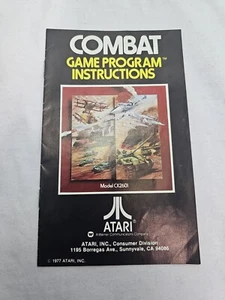 Combat Original Game Program Instructions Manual Atari 2600 Authentic 1977 - Picture 1 of 2
