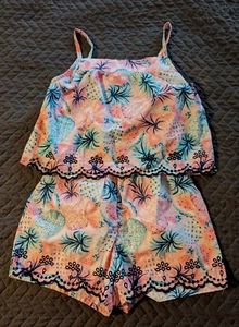 Crown & Ivy Kids Girls Romper Multicolor Size 7 One-Piece Sleeveless , EUC - Picture 1 of 3