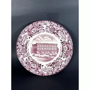 VTG MIT 1930 Mercantile Building on Summer St Wedgwood 10.25" Mulberry Transferw - Picture 1 of 7