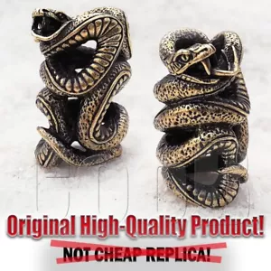 Ciondolo Perline Paracord Perline Penadant Barba SERPENTE PITONE per Bracciale Coltello Cordino - Foto 1 di 7