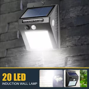 1/2/4PCS Solar Wall Lamp Outdoor LED Motion Sensor Lights For Garden Doorway US - Picture 1 of 24